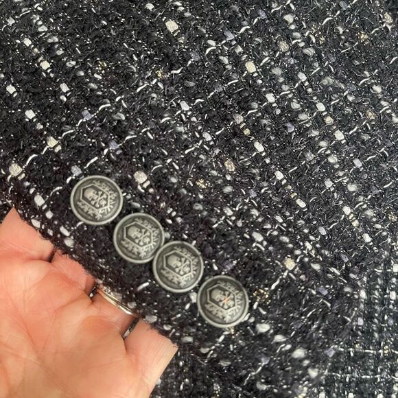 $595 The Kooples Black and white tweed blazer NWT - Picture 12 of 12